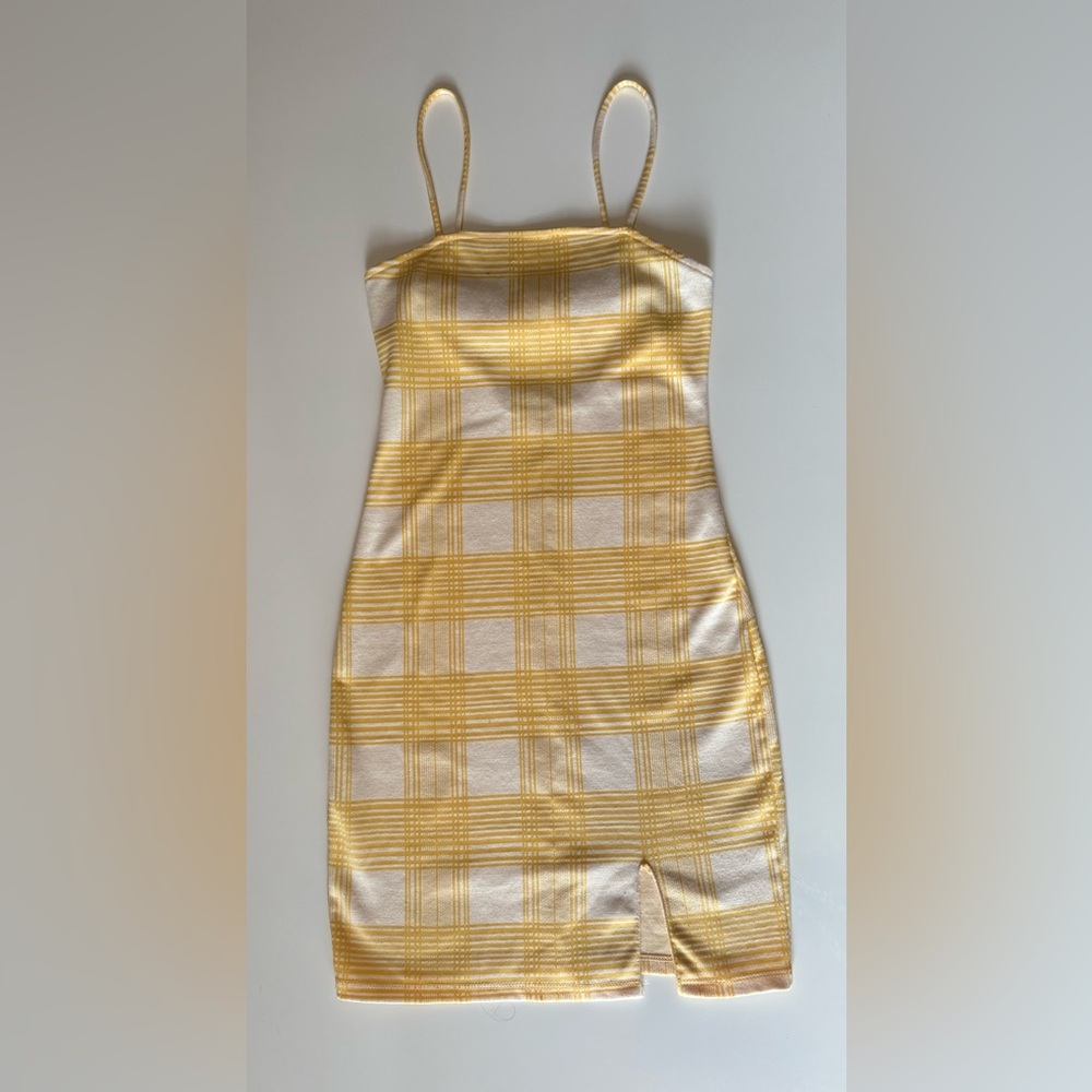 Yellow Plaid Dress